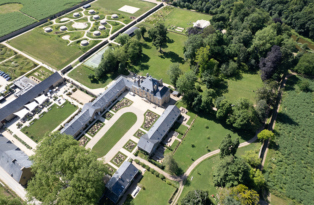 domaine le mezo vue du ciel